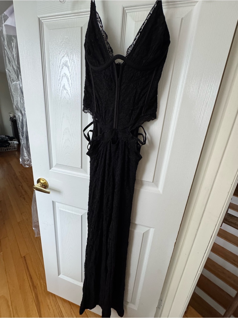 Outcast Black Lace jumpsuit- Womens